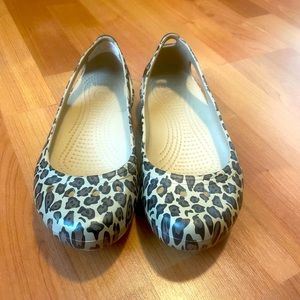 Leopard Crocs Ballet flats